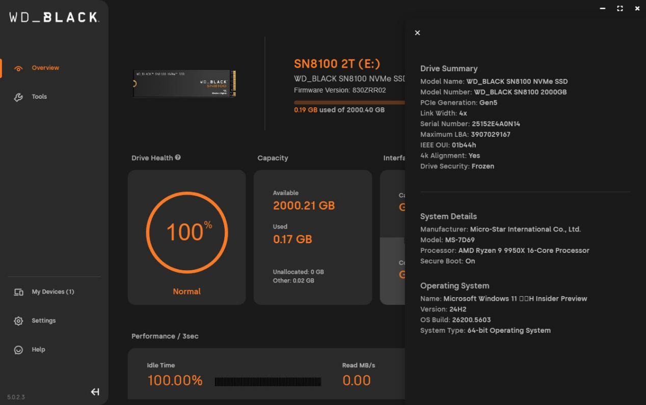 闪迪WD?BLACK SN8100 NVMe PCIe Gen5固态硬盘评测:打开性能狂潮的大门