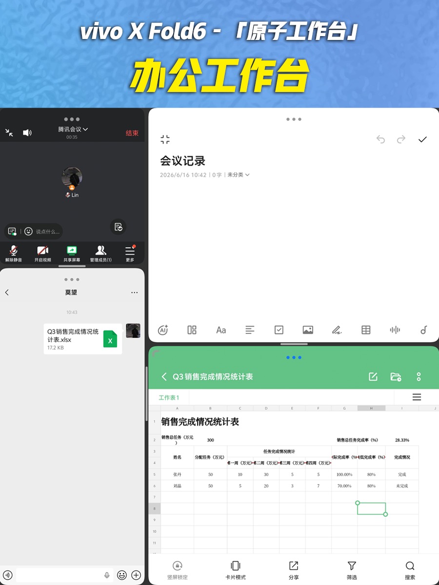 折叠屏手机竟然能这样用?vivo X Fold6「原子工作台」体验