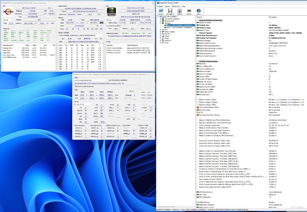 芝奇 Trident Z5 NeoX RGB 焰锋戟 X DDR5-6000 C36 内存评测:不止甜点频率,EXPO ULL加持还能更甜!